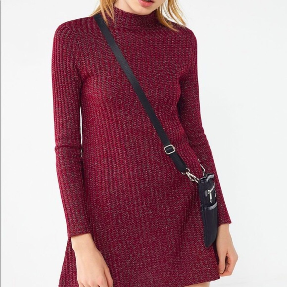 NWT Urban Outfitters Sofia Metallic Red Dress
